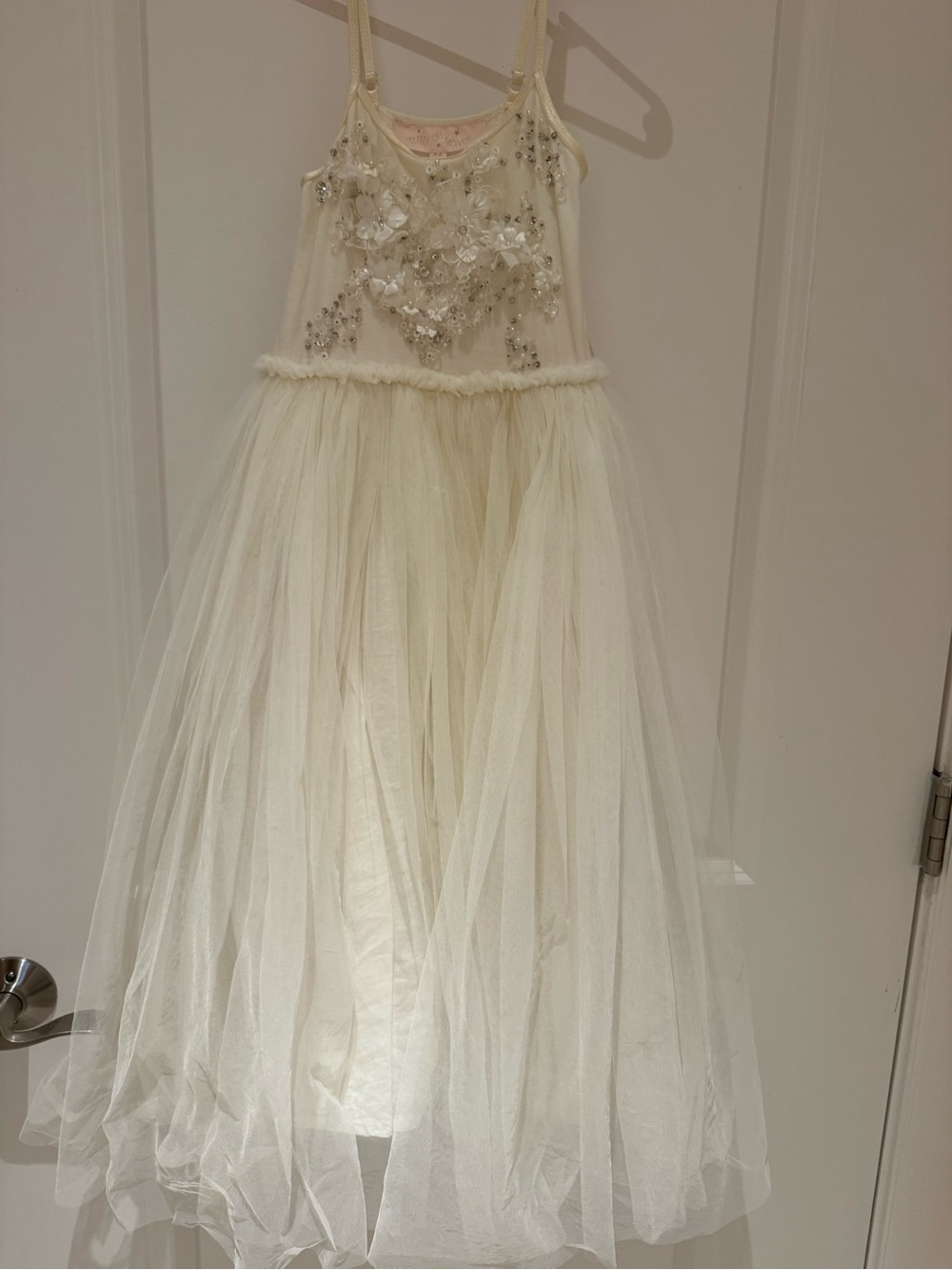Tutu Du Monde Ivory Floral Sequin Tulle Gown Size 4-5